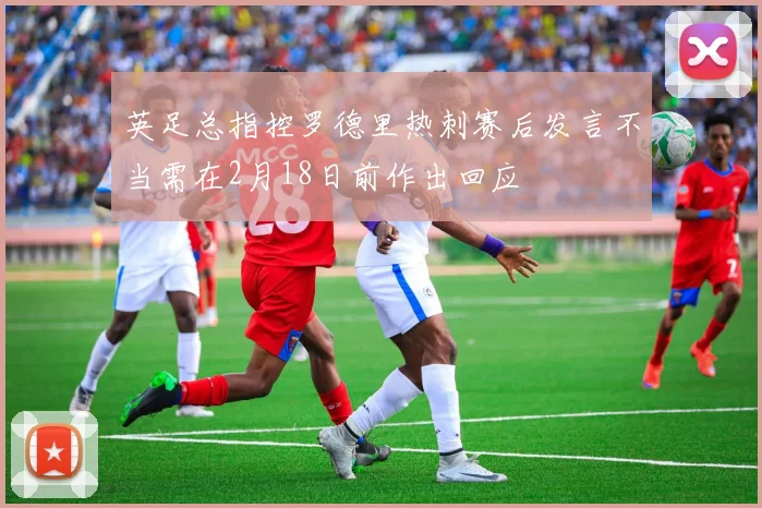 英足总指控罗德里热刺赛后发言不当需在2月18日前作出回应